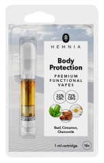 Hemnia Cartridge Body Protection - 20 % CBC , 75 % CBG, basil, cinnamon, chamomile, 1 ml