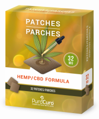 PuroCuro 32 mg Patchs de formule chanvre CBD, 32 pcs, 1024 mg