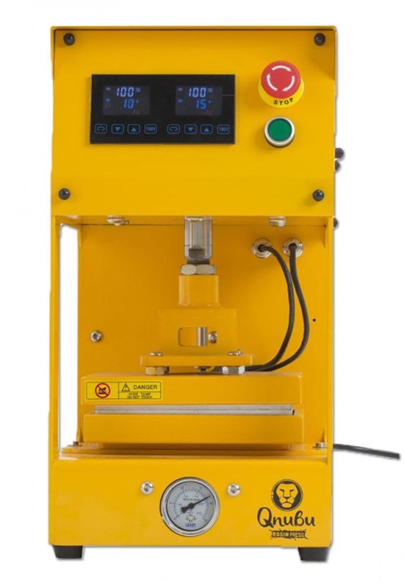 Qnubu Rosin Press automatický tepelný lis na pryskyřici, plocha 20 x 15 cm, 20 tun