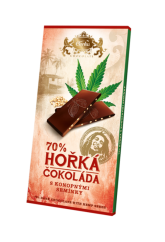 Carla Горький шоколад 70% з конопляним насінням 80г