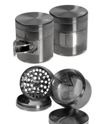 Grinder 4-part with Ejection grey 64 mm