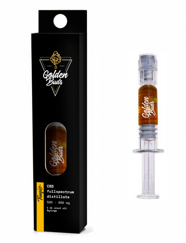Golden Buds CBD concentrato Tangie in siringa, 60%, 1 ml, 600 mg