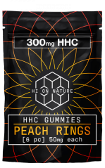 Hi on Nature HHC Gummies Perzikringen, 300 mg, 6 stuks