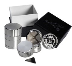 Startrails Aluminum grinder 4-piece silver, 42x56mm