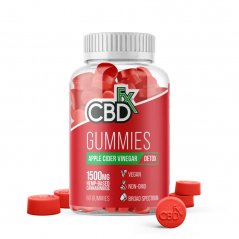 CBDfx Jablčný ocot CBD Vegan Gummies, 1500 mg, 60 ks