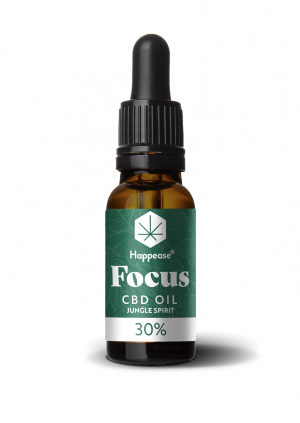 Happease Focus CBD olaj Jungle Spirit, 30% CBD, 3000 mg, 10 ml