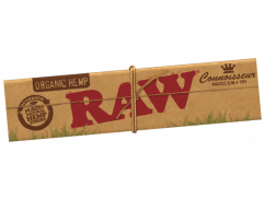 RAW Organic Hemp CONNOISSEUR KingSize Slim Unrefined Rolling papírky + TIPS