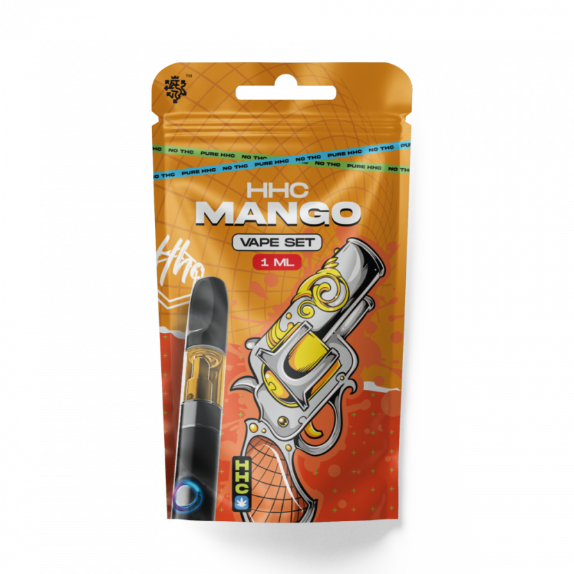 Tjekkisk CBD HHC-sæt Batteri + patron Mango, 94 %, 1 ml