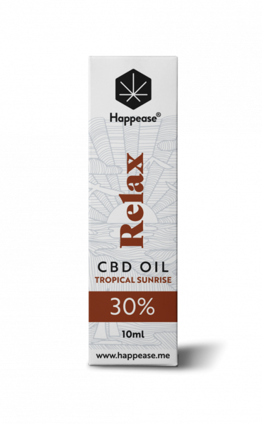 Happease Relax CBD Oil Tropical Sunrise, 30% CBD, 3000mg, 10 ml