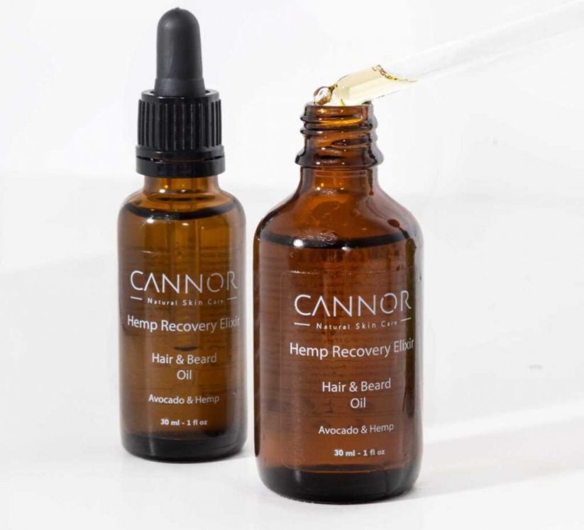 Cannor Hranilni in pomirjujoči eliksir – olje za lase in brado - 30 ml