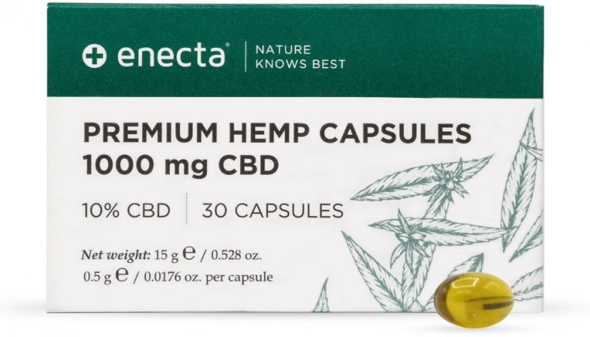 Enecta CBD kapsulės 10%, 1000 mg