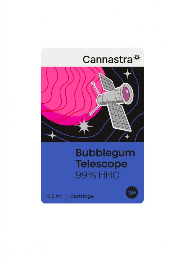 Cannastra HHC Cartridge Bubblegum Telescope, 99%, 0,5 мл