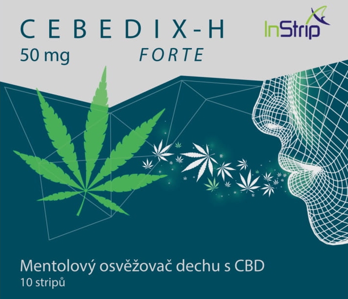 CEBEDIX-H FORTE Mentolový osvěžovač dechu s CBD 5mg x 10ks, 50 mg