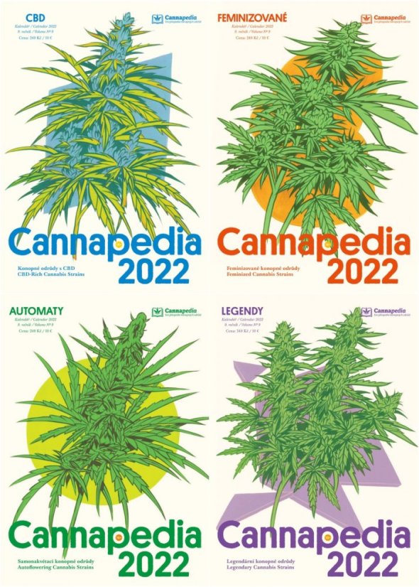 Cannapedia Kalenteri Painos 2022 + 8 hampunsiemeniä alkaen 5 siemenpankit
