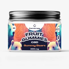 Canntropy CBD Fruit Gummies Gummy Bears, 60 ks x 5 mg, 300 mg CBD, 135 g
