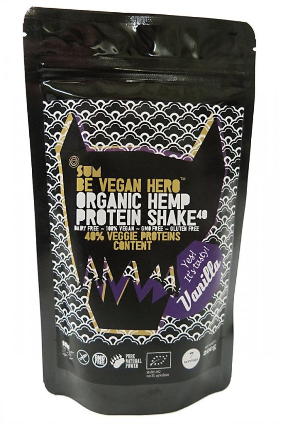 SUM Shake de proteína de cânhamo Be Vegan Hero Baunilha 200 g