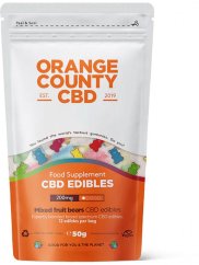 Orange County CBD Bears, pachet de călătorie, 200 mg CBD, 12 bucăți, 50 g