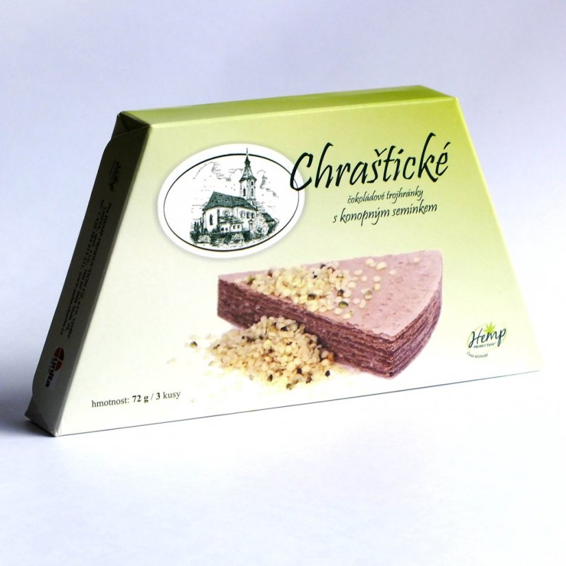 Hemp Production Chraštické čokoládové trojhránky s conopným semínkem 3ks
