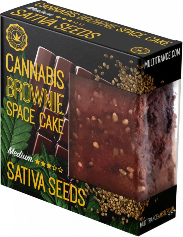 Cannabis Sativa Seeds Brownie Deluxe-pakning (Medium Sativa Flavour) - Kartong (24 pakker)