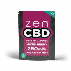 ZEN CBD Gummies - Mixed Berry, 250 mg, 10 buc.
