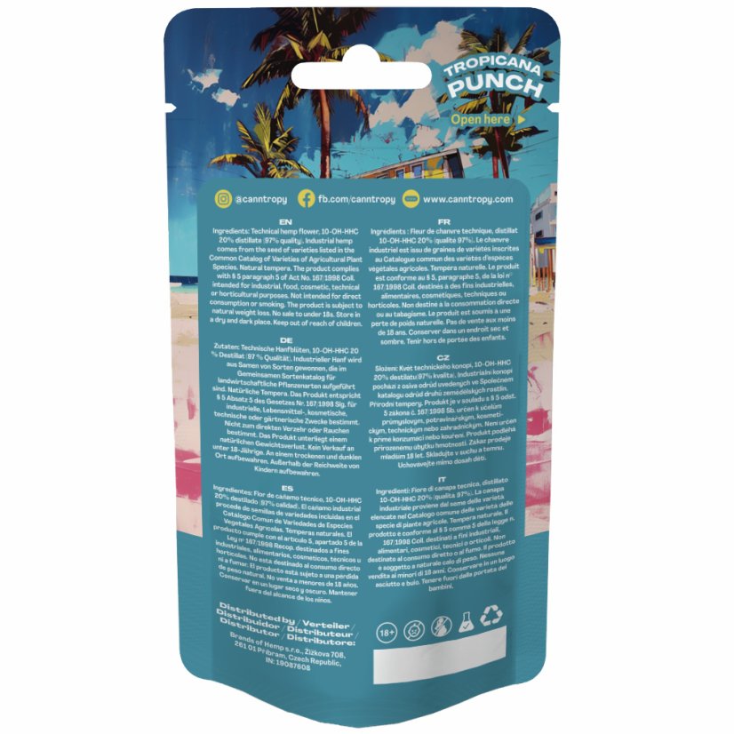 Canntropy 10-OH-HHC Flower Tropicana Punch, 10-OH-HHC 97% kwaliteit, 1 g - 100 g