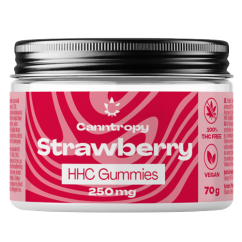 Canntropy HHC Fruit Gummies Jahoda, 250 mg HHC, 10 ks x 25 mg, 70 g