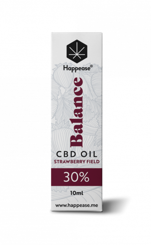 Happease Balance CBD olie Jordbærmark, 30 % CBD, 3000 mg, 10 ml