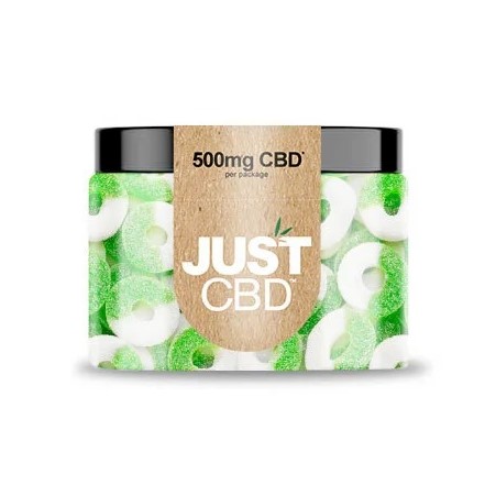 JustCBD Gumi jabučni kolutići 250 mg - 3000 mg CBD