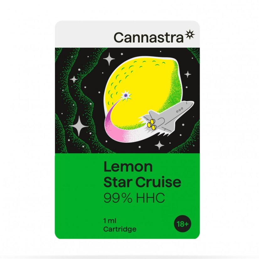 Cannastra HHC カートリッジ レモン スター クルーズ、99%、1 ml