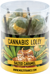 Cannabis Salted Caramel Lollies – Presentförpackning (10 Lollies), 24 lådor i kartong