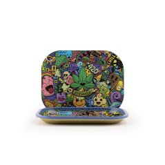 Euphoria Small Rolling Tray Set with Magnetic Cover Whimsical- 180 x 140 mm