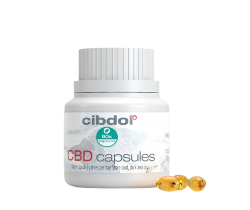 Cibdol cápsulas de gelatina mole 5% CBD, 500 mg CBD, 60 cápsulas