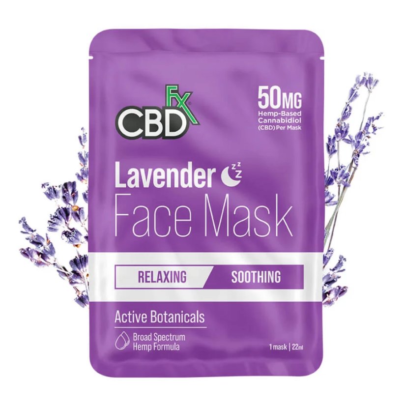 CBDfx Лаванда ЦБД маска за лице, 50 мг