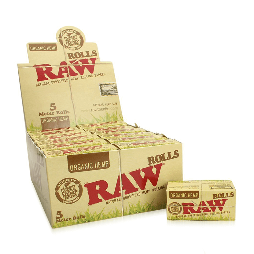 RAW Hemp Organic Hemp Slim rolls Hârtii de rulat, 5 m