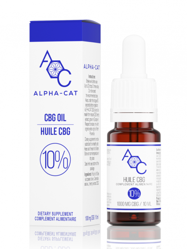 Alpha-CAT CBG ヘンプオイル 10%、3000mg、30 ml