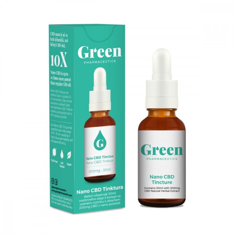 Green Pharmaceutics Nano CBD tinktúra – 300 mg, 30 ml