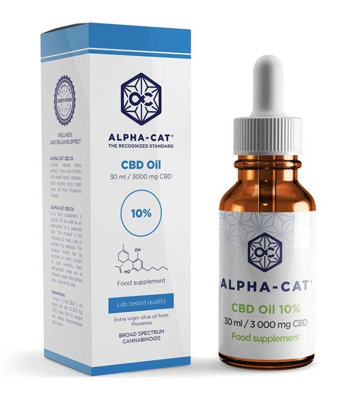 Alpha-CAT Olio di CBD 10%, 30 ml, 3000 mg