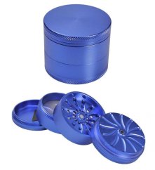 Masher Aluminijasti mlinček modra 4-part, 63x56mm