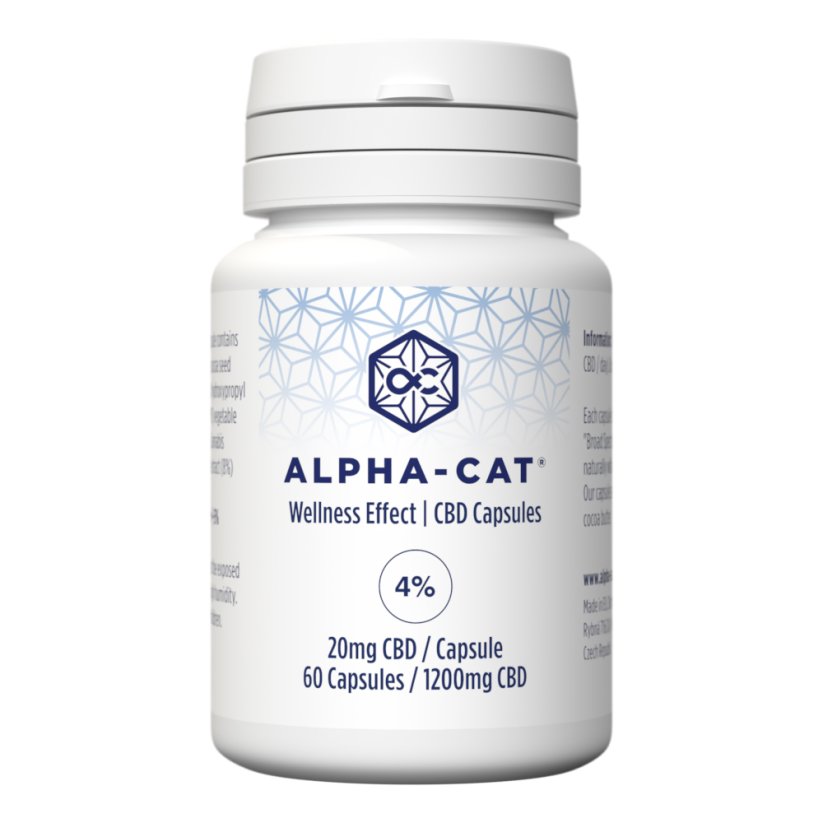 Alpha-CAT CBD Cápsulas 60x20mg, 1200 mg
