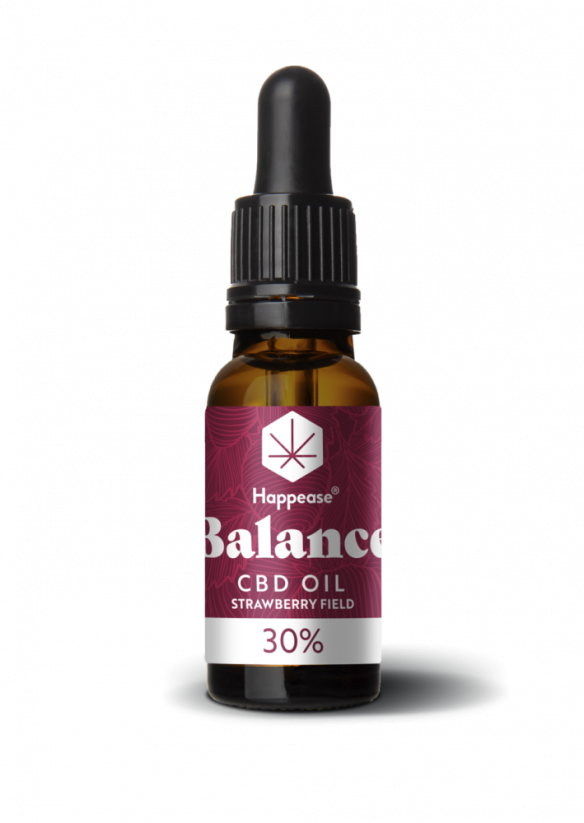 Happease Balanser CBD-olje Jordbærfelt, 30 % CBD, 3000 mg, 10 ml