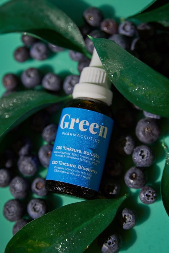 Green Pharmaceutics CBD Blueberry Tintura - 5 %, 1500 mg, 30 ml