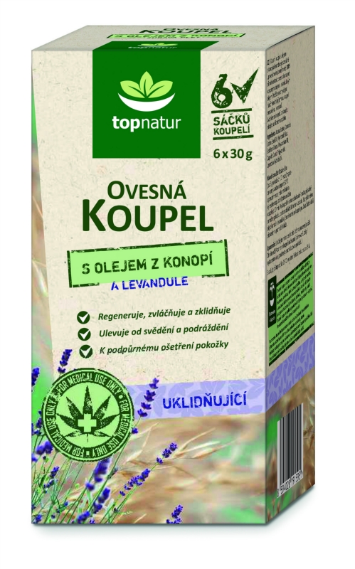 Topnatur Ovesna koupel s olejem z konopí levandulė 6x30g