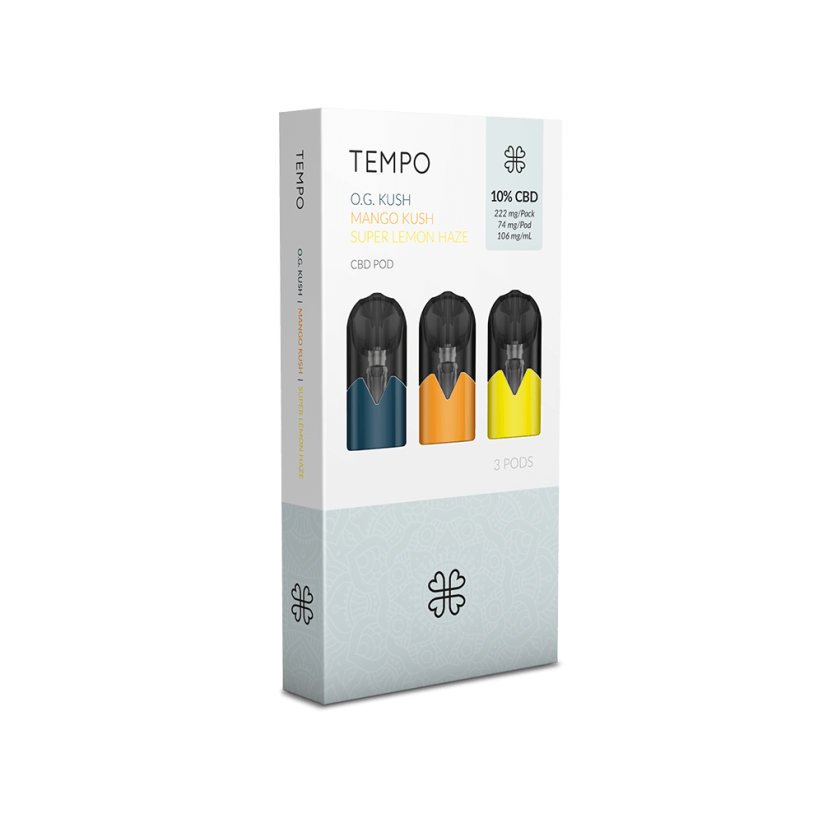 Harmony Tempo 3-Pods Pack - Cannabis originaux, 318 mg CBD