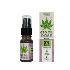 Euphoria CBD oil spray with rose aroma, 5%, 500 mg CBD, 10 ml