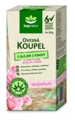 Topnatur Ovesná koupel S olejem z konopi, ngọc lan tây, hư hỏng một růže 6x30g