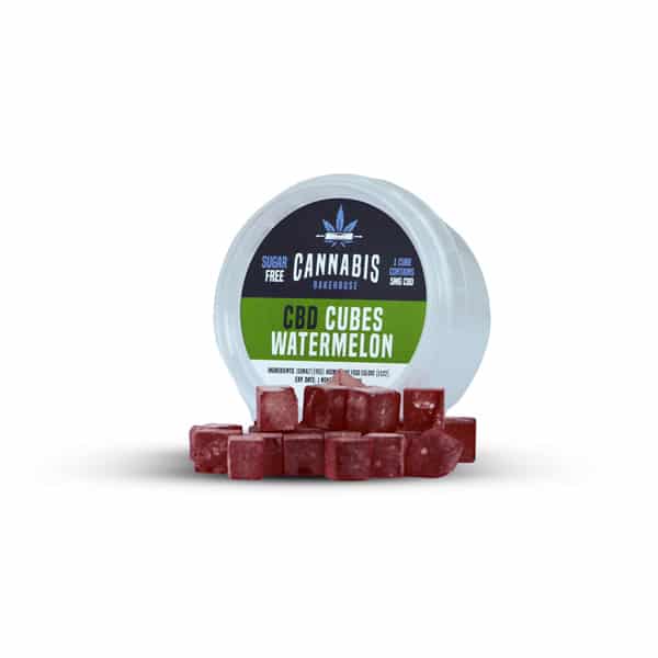 Cannabis Bakehouse Caramelle cubiche al CBD - Anguria, 30g, 22pcs X 5mg CBD
