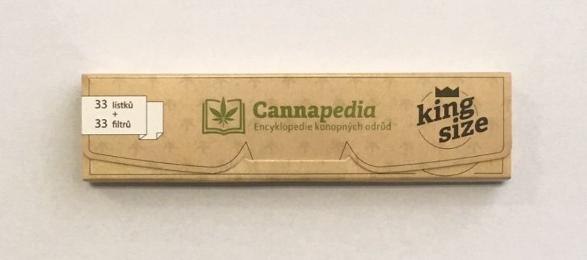Cannapedia King size Papper + brun filter, 33 st