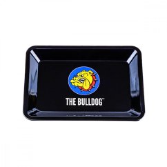 Vassoio per rollare The Bulldog Original in metallo, piccolo, 18 cm x 12,5 cm x 1,5 cm