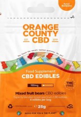 Orange County CBD Medvedíky, mini cestovné balenie, 100 mg CBD, 6 ks, 25 g