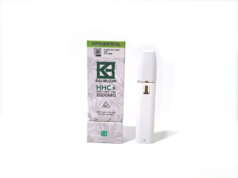 Kalibloom HHC Vape Pen Super Sour Diesel 90 %, 2000 mg HHC, 2 ml